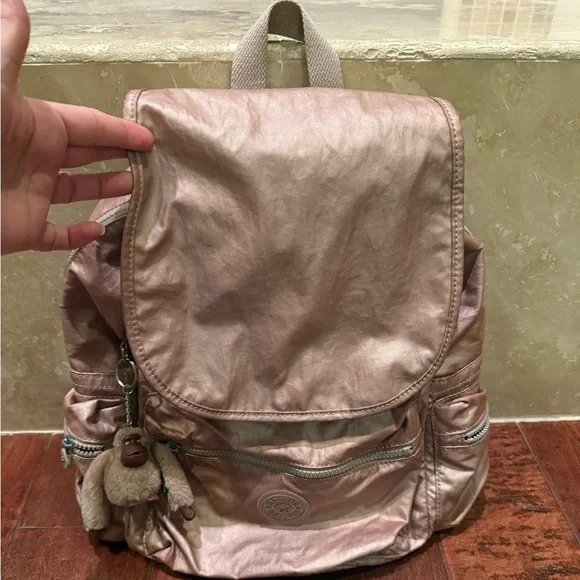 Kipling | Bags | Kipling City Backpack Metallic Pink Glow  display picture 3
